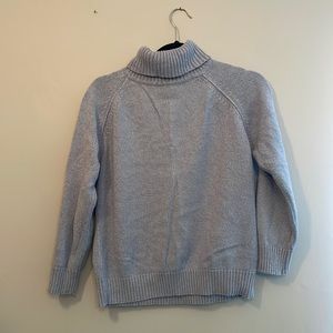 Petite baby blue turtleneck sweater